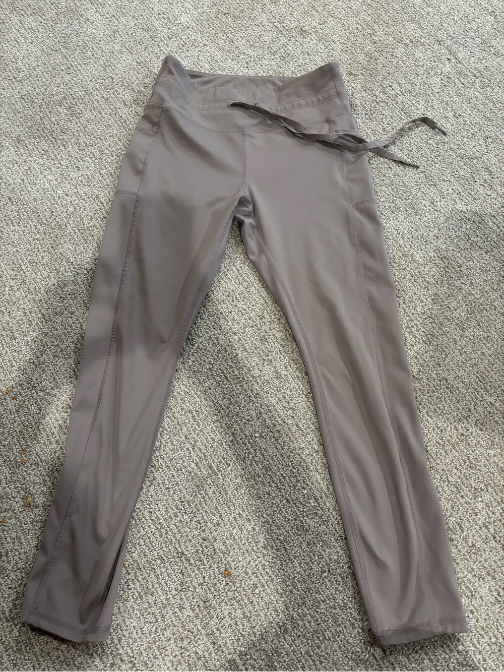 Theory Women's High-Waist Drawstring Leggings - Taupe